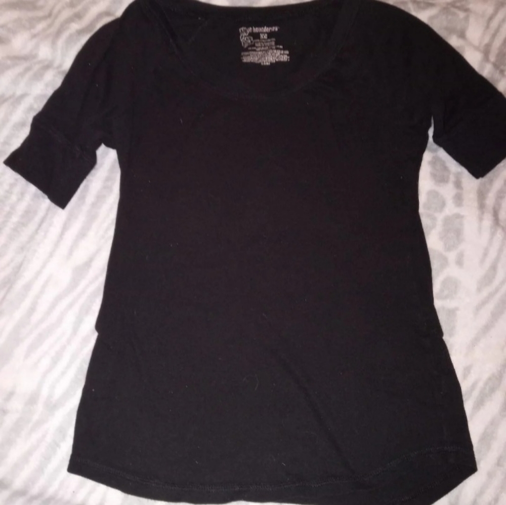 Black 3/4 Sleeve Tee